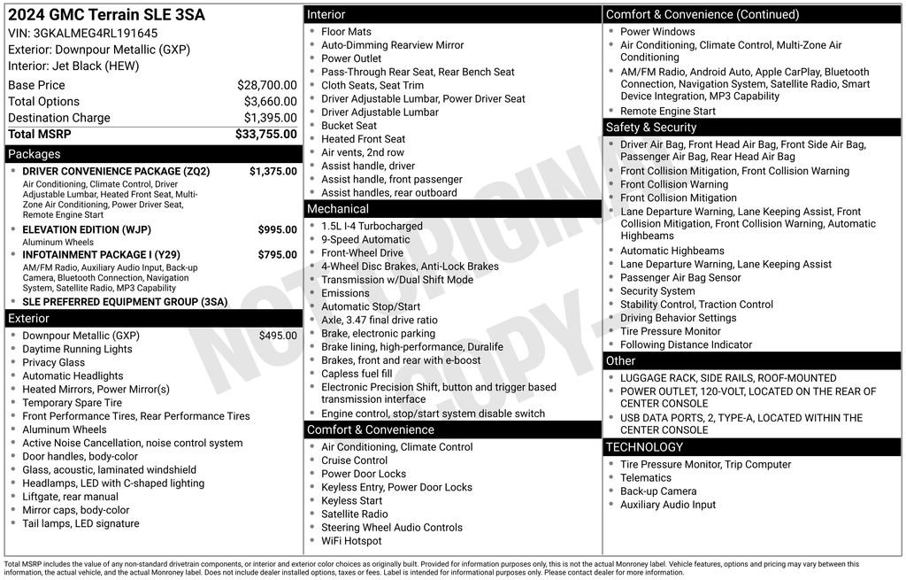 Used 2024 GMC Terrain SLE w/ Driver Convenience Package FWD image 27