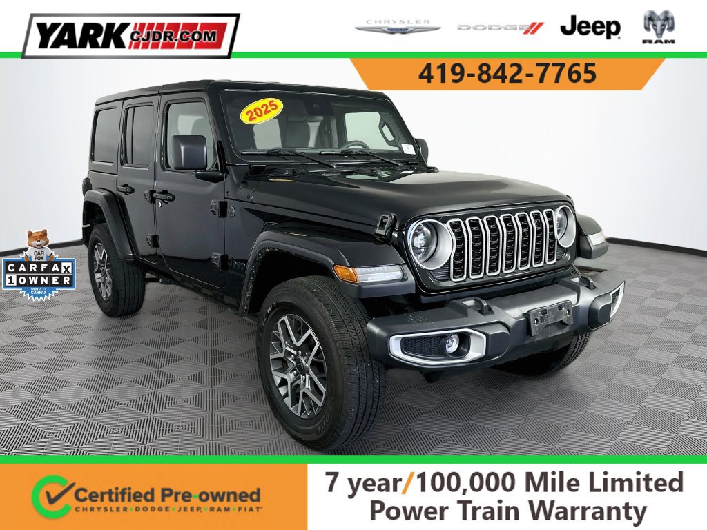 Certified 2025 Jeep Wrangler Unlimited Sahara AWD/4WD 360° Tour