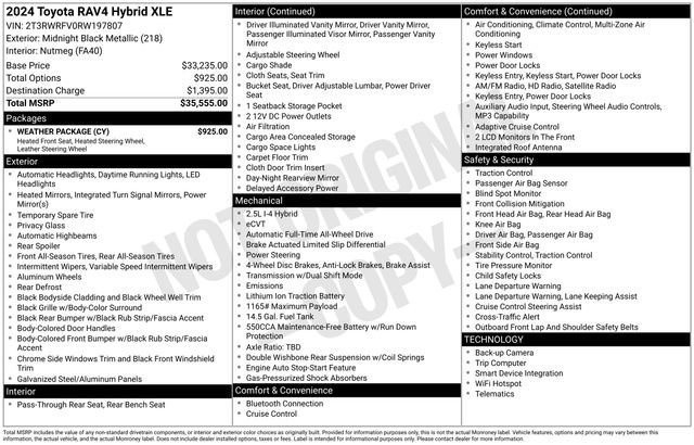 Used 2024 Toyota RAV4 XLE w/ Weather Package AWD/4WD image 5