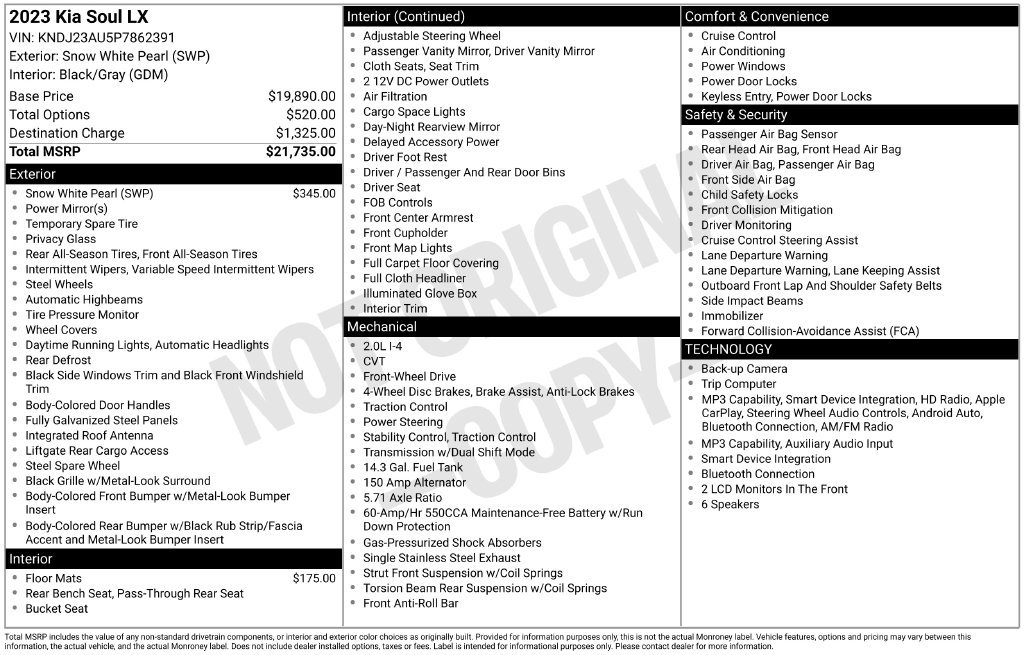 Certified 2023 Kia Soul LX FWD image 14