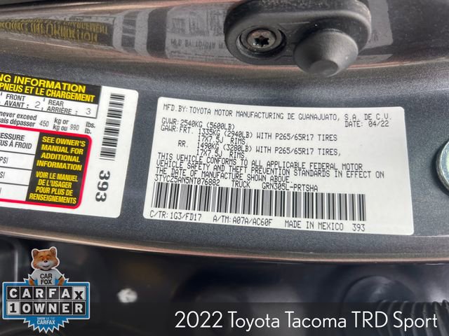 Used 2022 Toyota Tacoma TRD Sport image 36