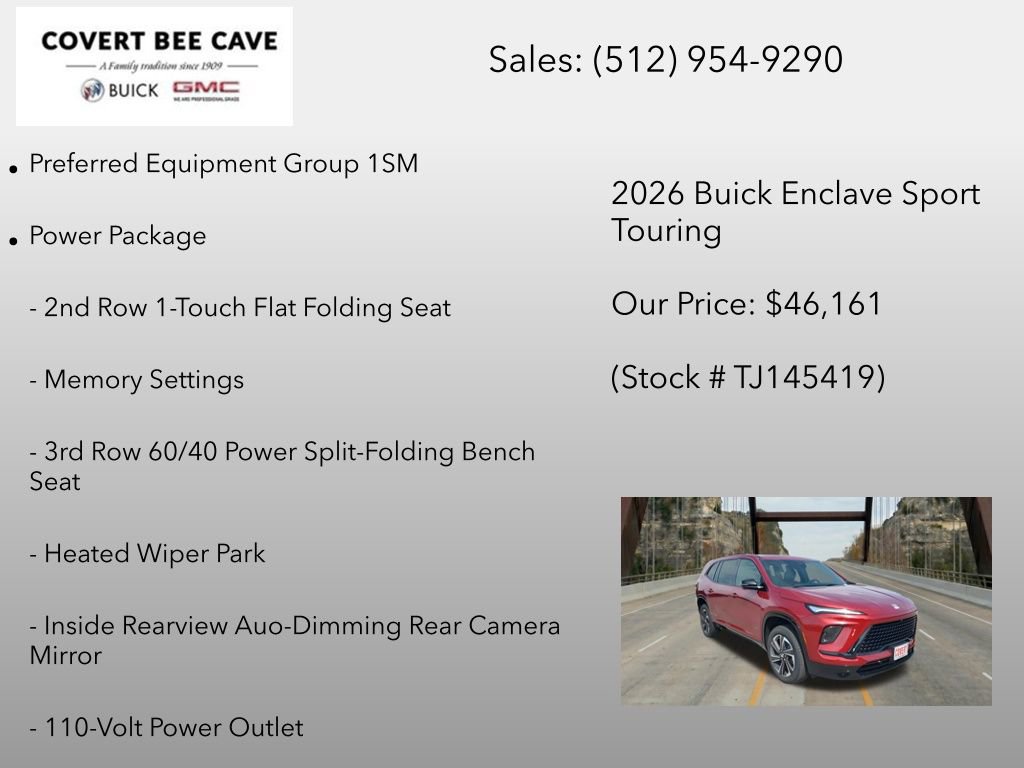 New 2026 Buick Enclave Sport Touring w/ Power Package FWD image 6