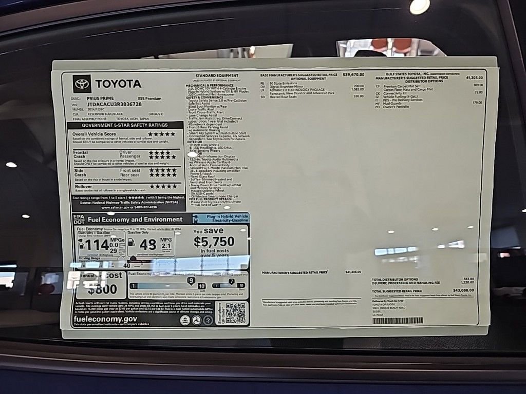 New 2024 Toyota Prius Prime Premium w/ Advanced Technology Package FWD image 23