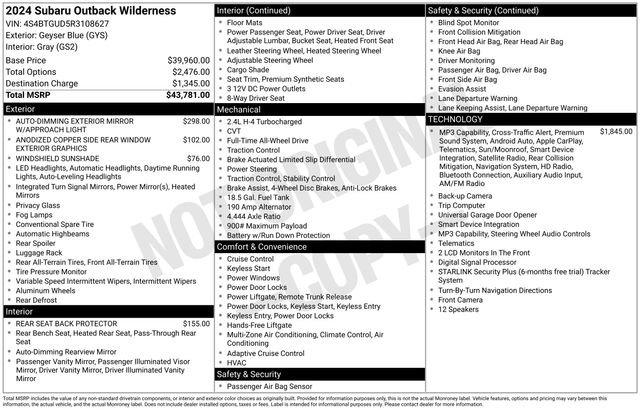 Used 2024 Subaru Outback Wilderness AWD/4WD image 5