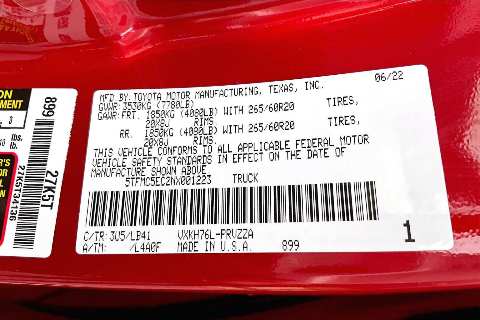 Used 2022 Toyota Tundra 1794 Edition AWD/4WD image 35