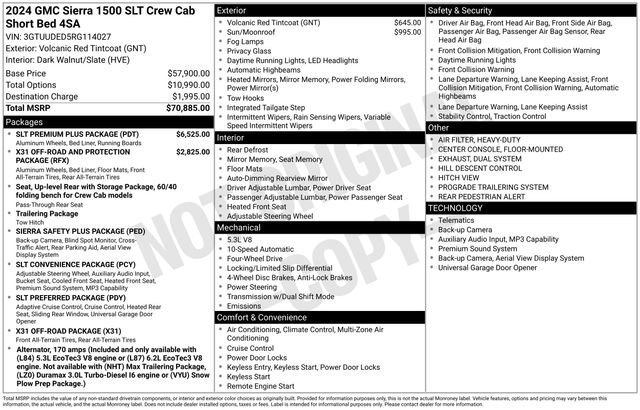 Used 2024 GMC Sierra 1500 SLT w/ SLT Premium Plus Package AWD/4WD image 38