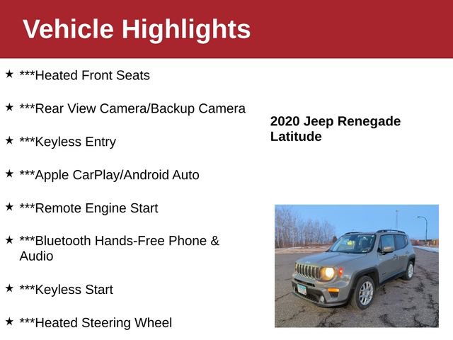 Used 2020 Jeep Renegade Latitude w/ Cold Weather Group image 3