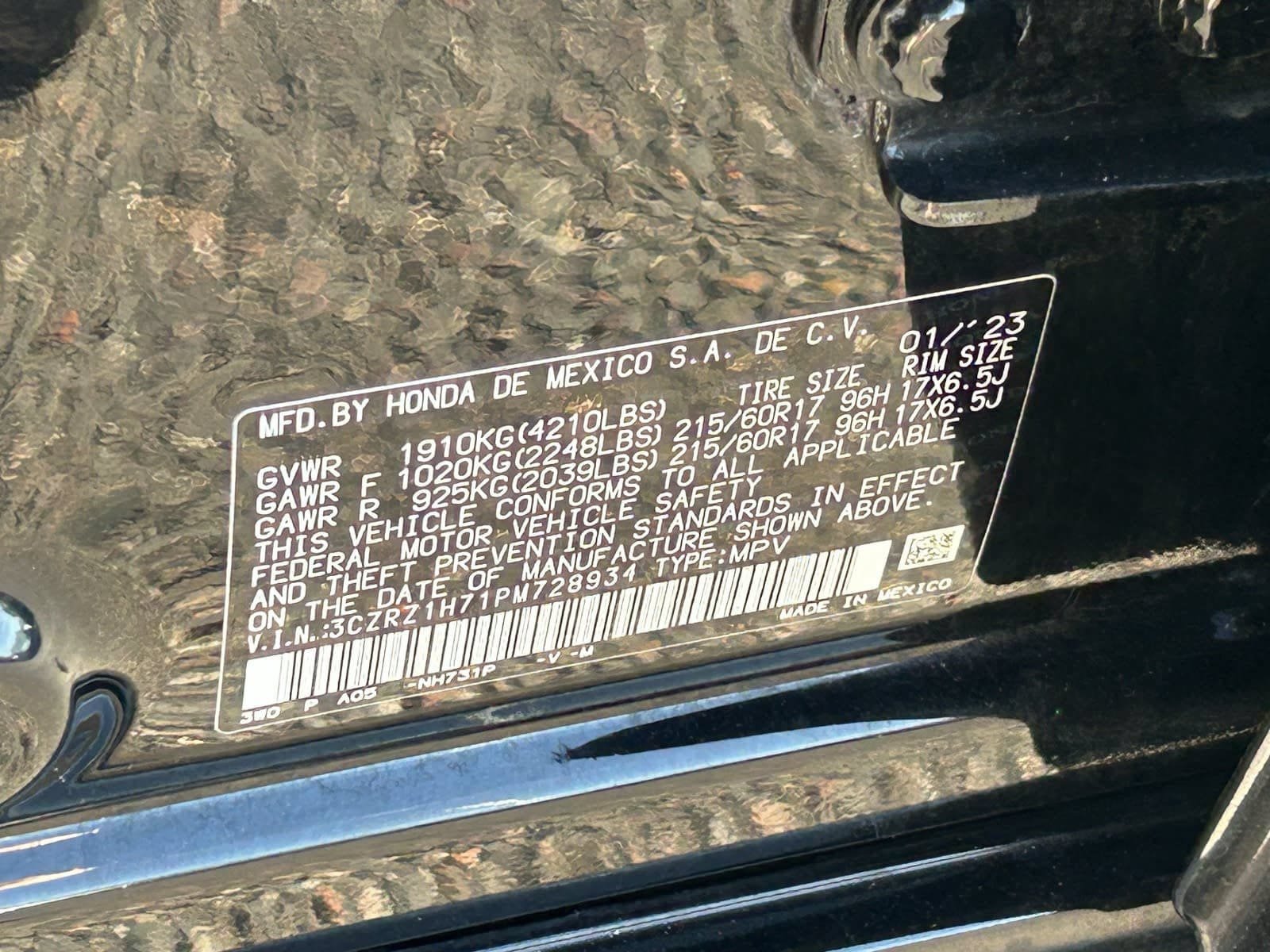 Certified 2023 Honda HR-V EX-L image 35