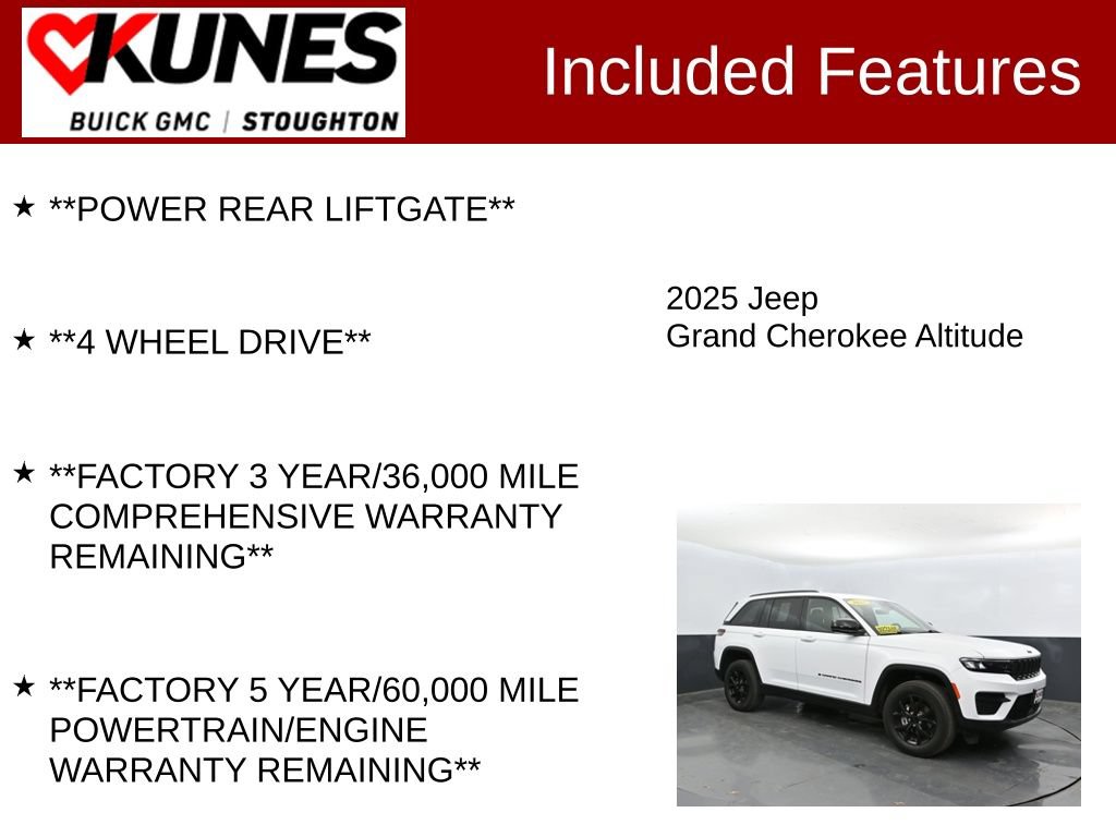 Used 2025 Jeep Grand Cherokee Altitude AWD/4WD image 3
