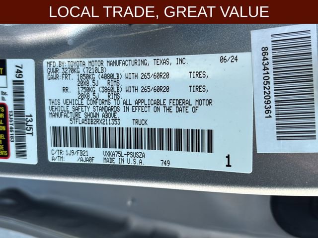 Used 2024 Toyota Tundra SR5 w/ SR5 Convenience Package image 44