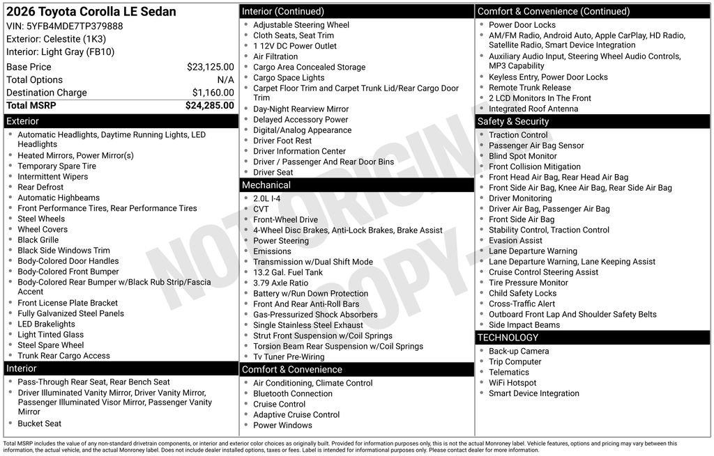 Used 2026 Toyota Corolla LE image 37