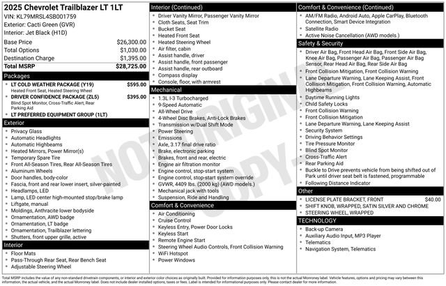 Used 2025 Chevrolet TrailBlazer LT w/ LT Cold Weather Package image 2