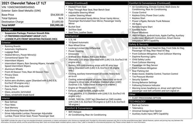 Used 2021 Chevrolet Tahoe LT image 4