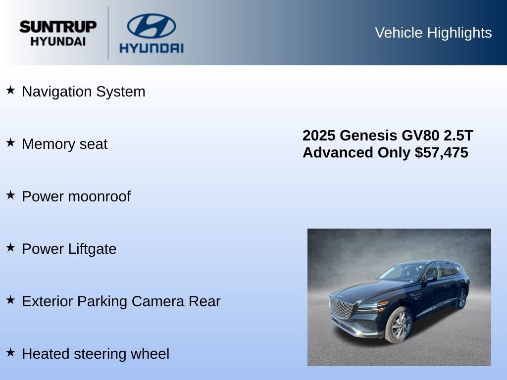 Used 2025 Genesis GV80 2.5T Advanced image 8