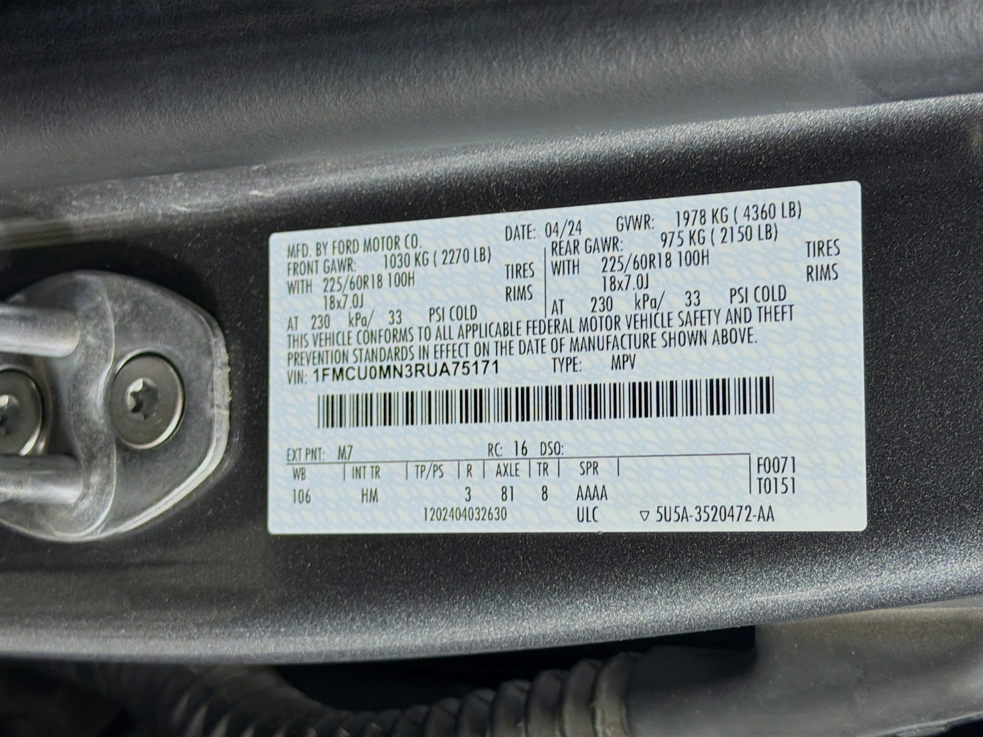Used 2024 Ford Escape ST-Line FWD image 12