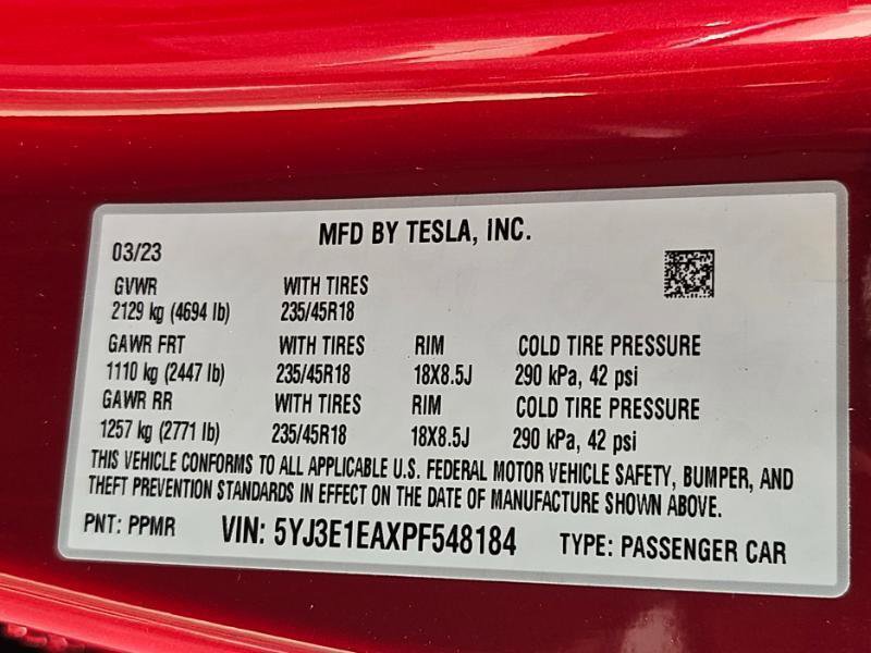 Used 2023 Tesla Model 3 Standard Range RWD image 30