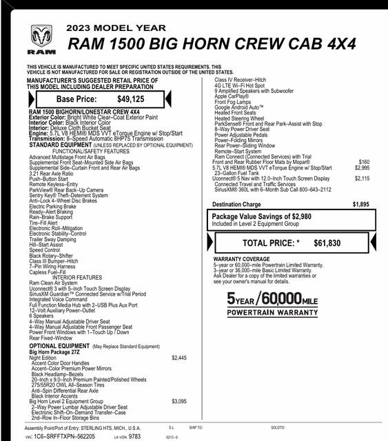 Used 2023 RAM 1500 Big Horn AWD/4WD image 5