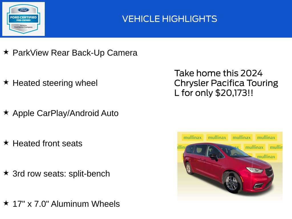 Used 2024 Chrysler Pacifica Touring-L FWD image 19