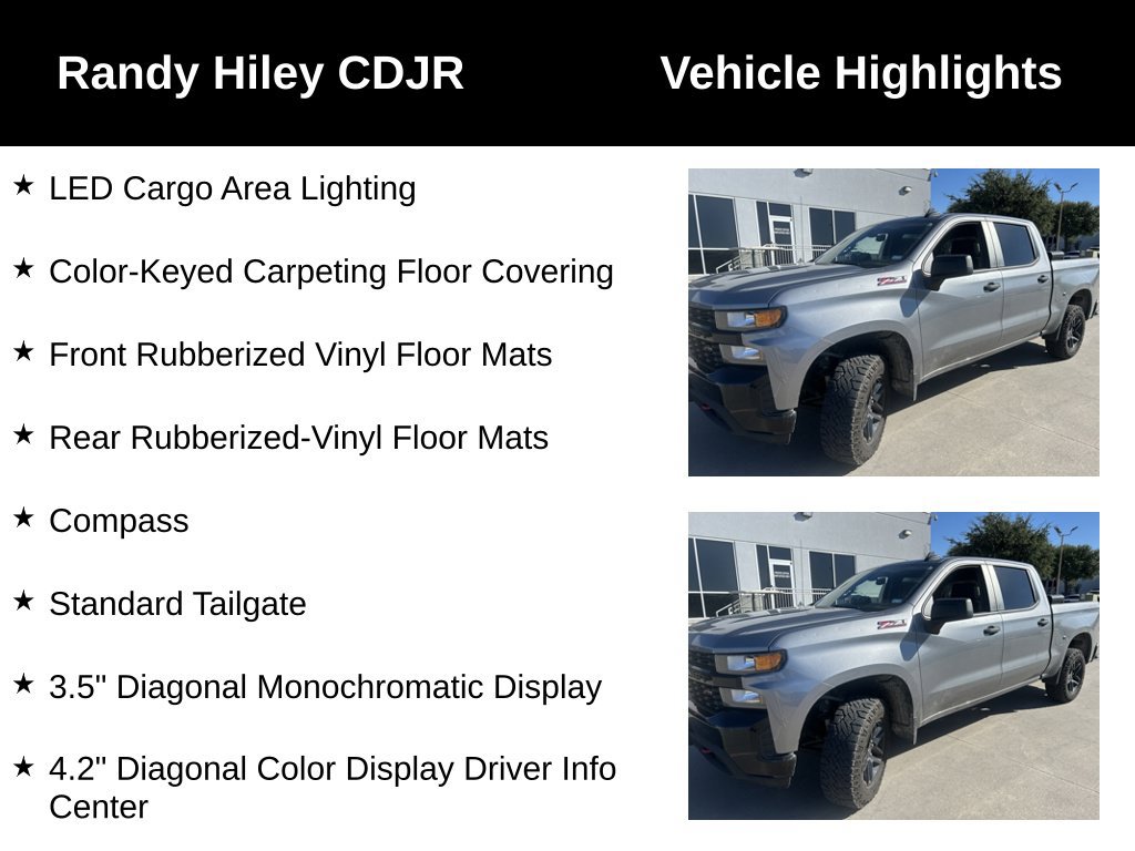 Used 2021 Chevrolet Silverado 1500 Custom Trail Boss w/ Safety Confidence Package AWD/4WD image 13
