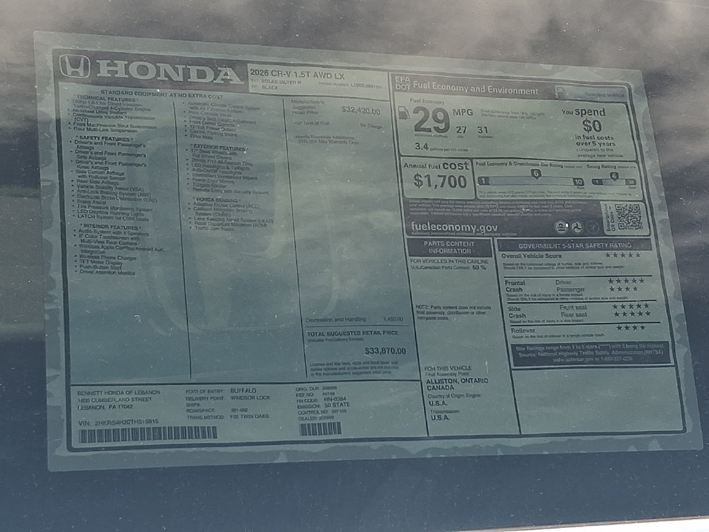 New 2026 Honda CR-V LX image 3