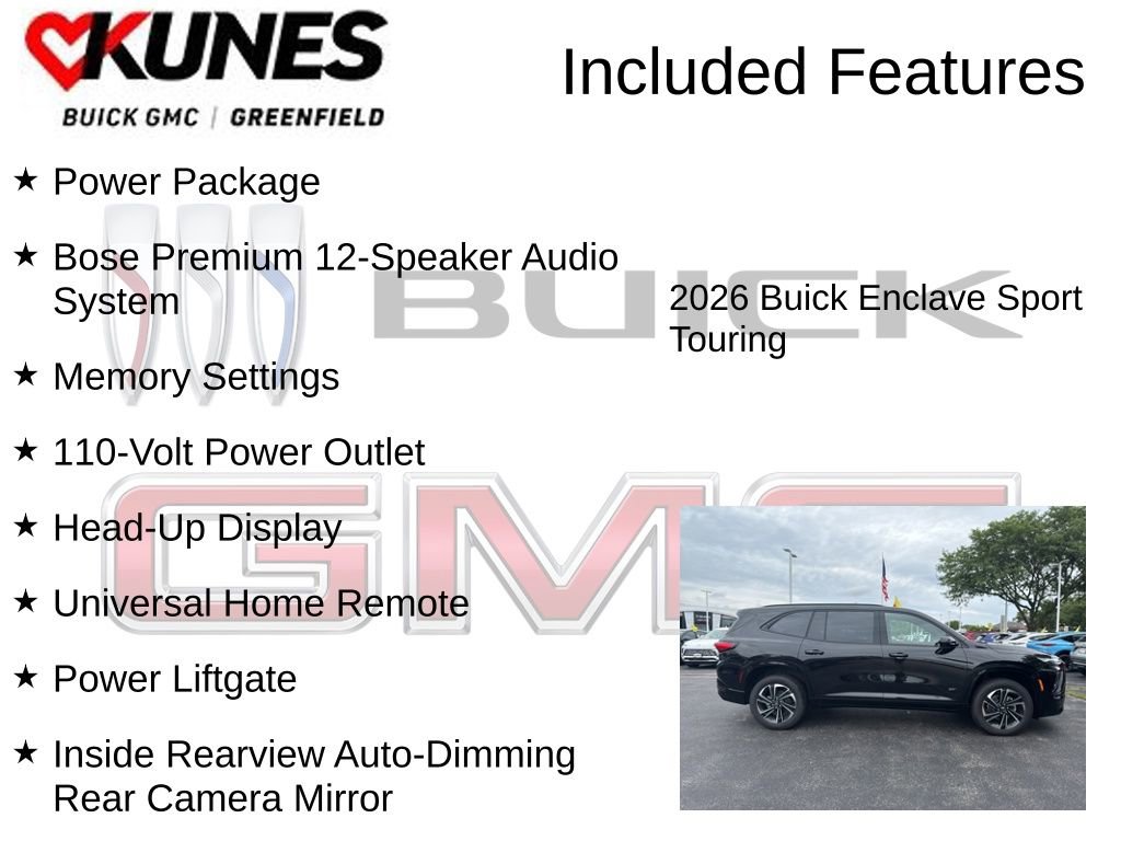 New 2026 Buick Enclave Sport Touring w/ Power Package image 3