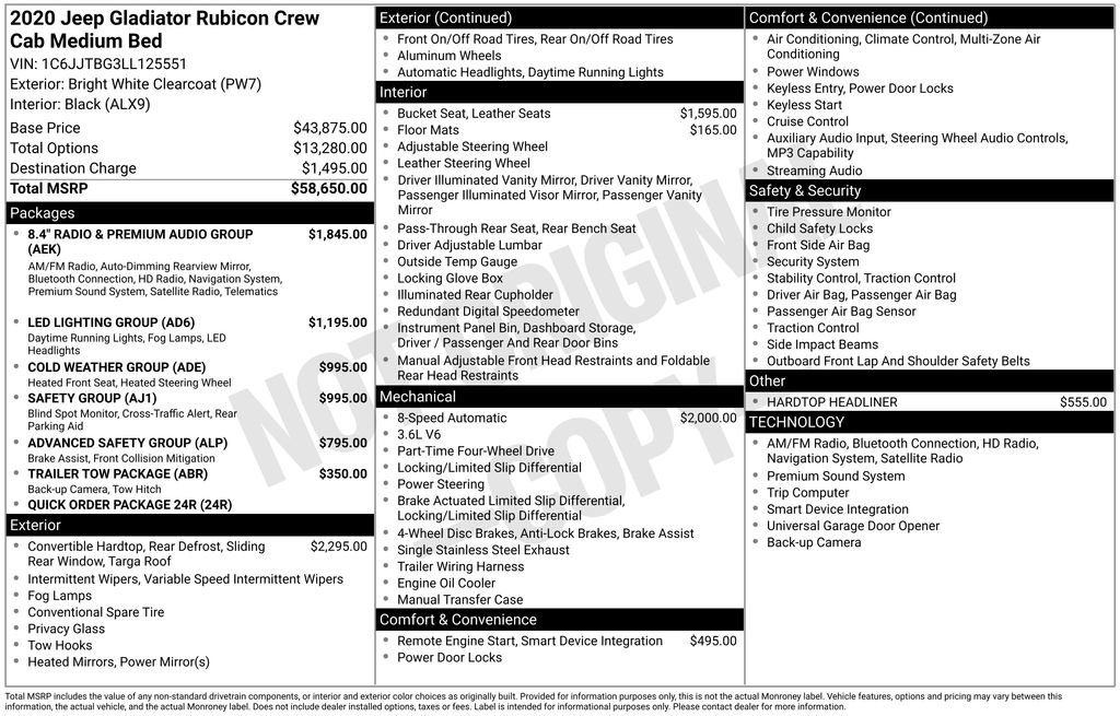 Used 2020 Jeep Gladiator Rubicon image 37