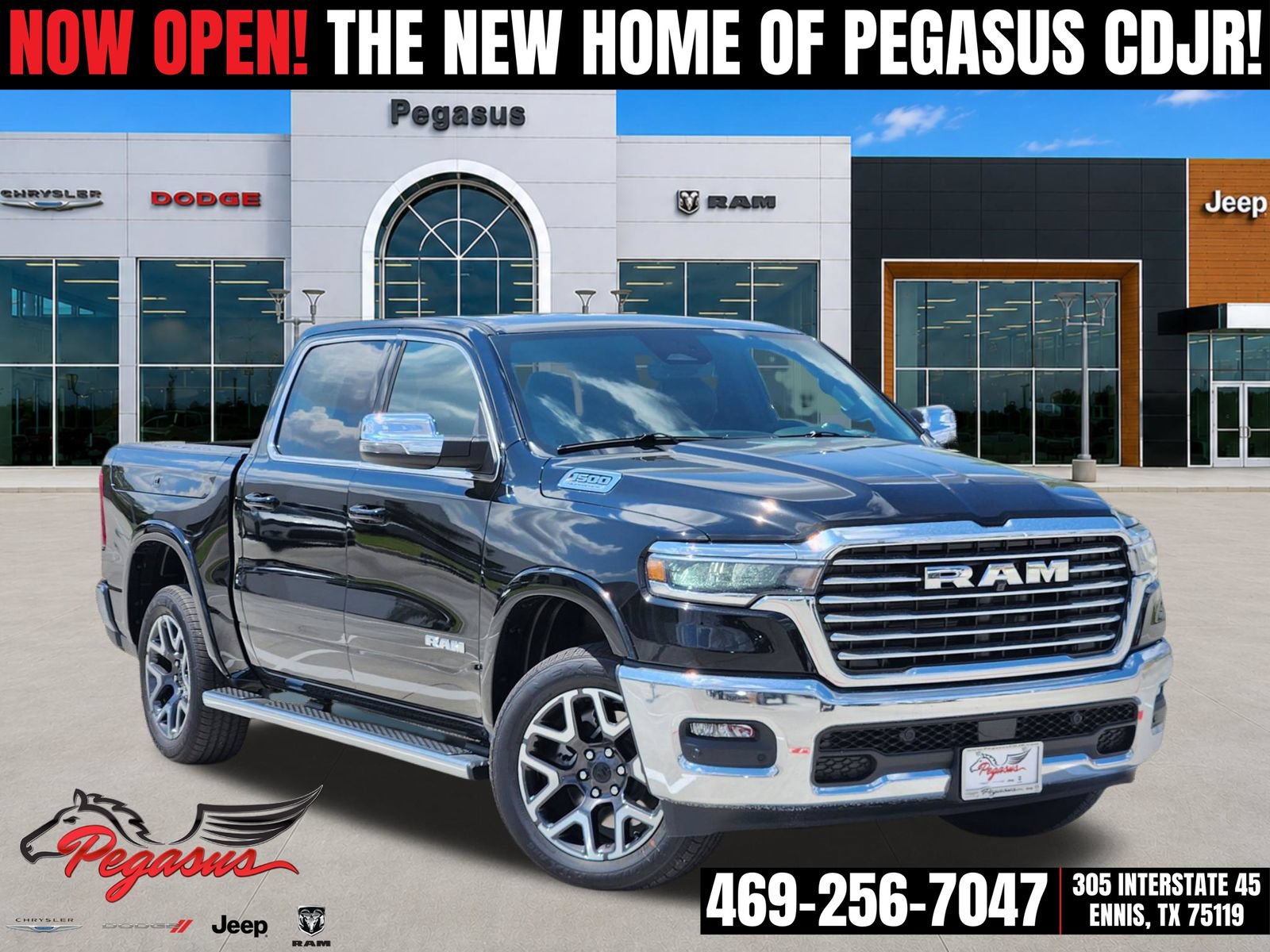 New 2026 RAM 1500 Laramie w/ Chrome Appearance Group AWD/4WD 360° Tour