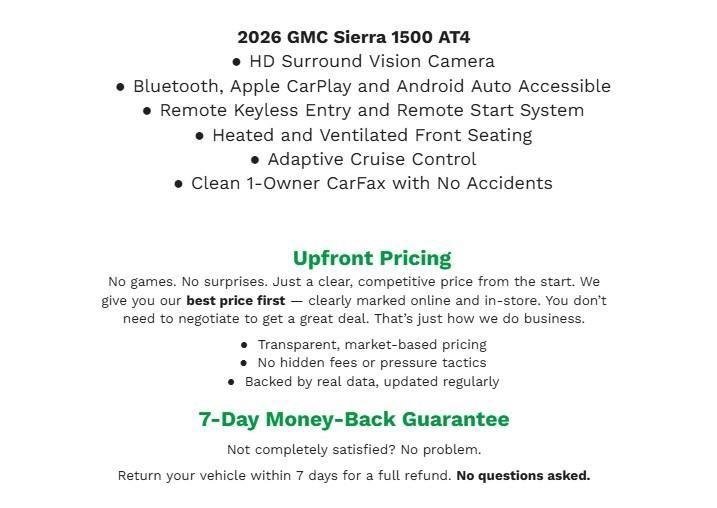 Used 2026 GMC Sierra 1500 AT4 w/ AT4 Premium Package AWD/4WD image 3