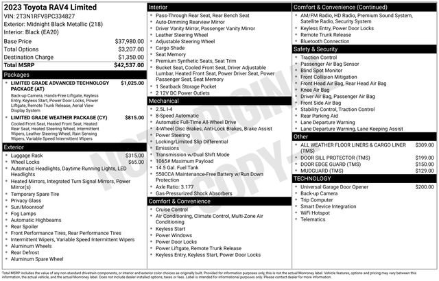 Used 2023 Toyota RAV4 Limited AWD/4WD image 2