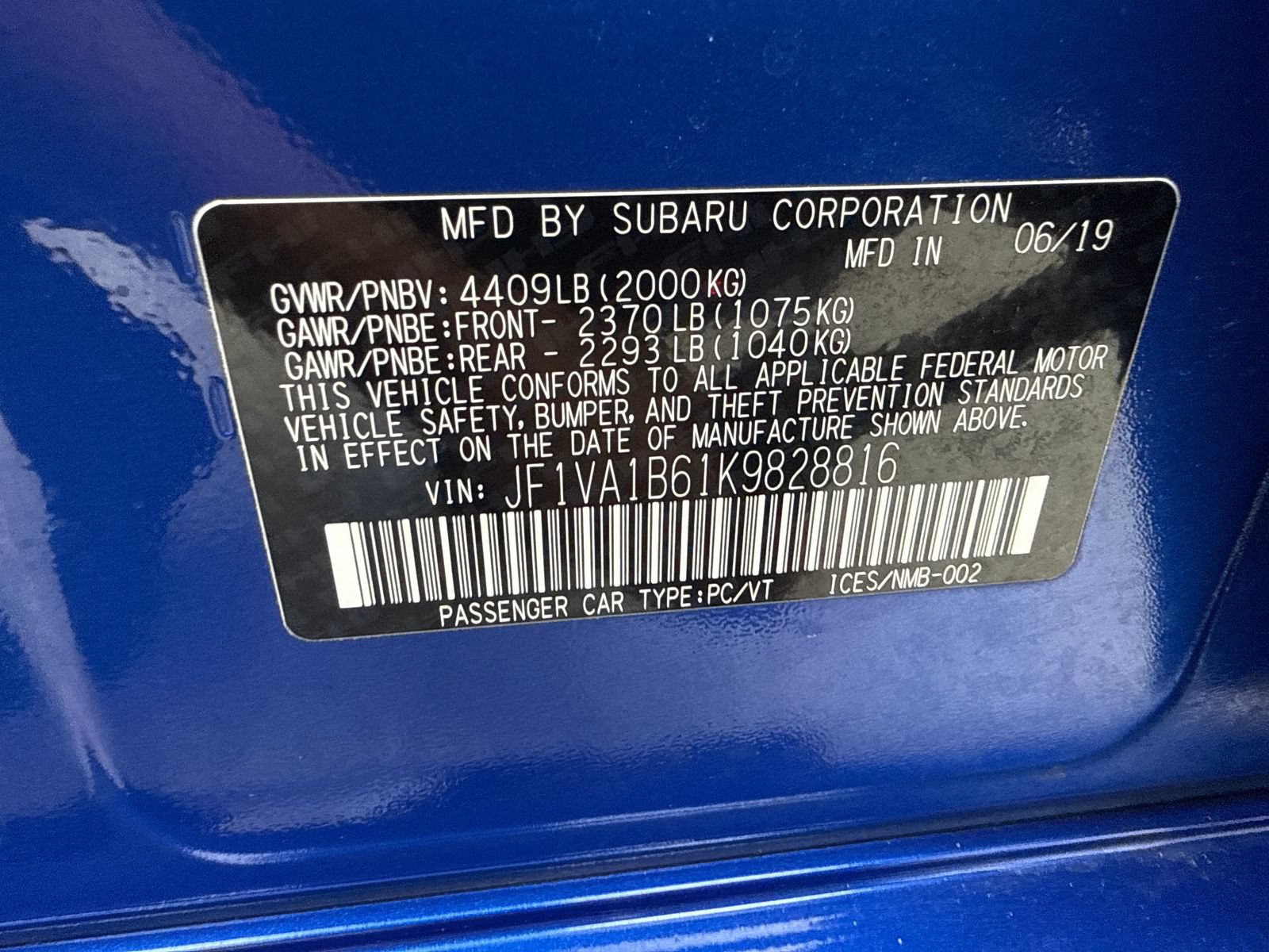 Used 2019 Subaru WRX Premium w/ Performance Package AWD/4WD image 52