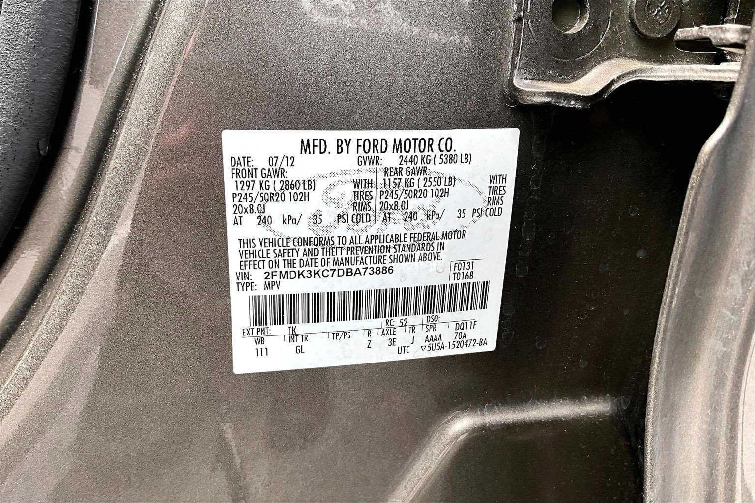 Used 2013 Ford Edge Limited w/ Driver Entry Pkg FWD image 7