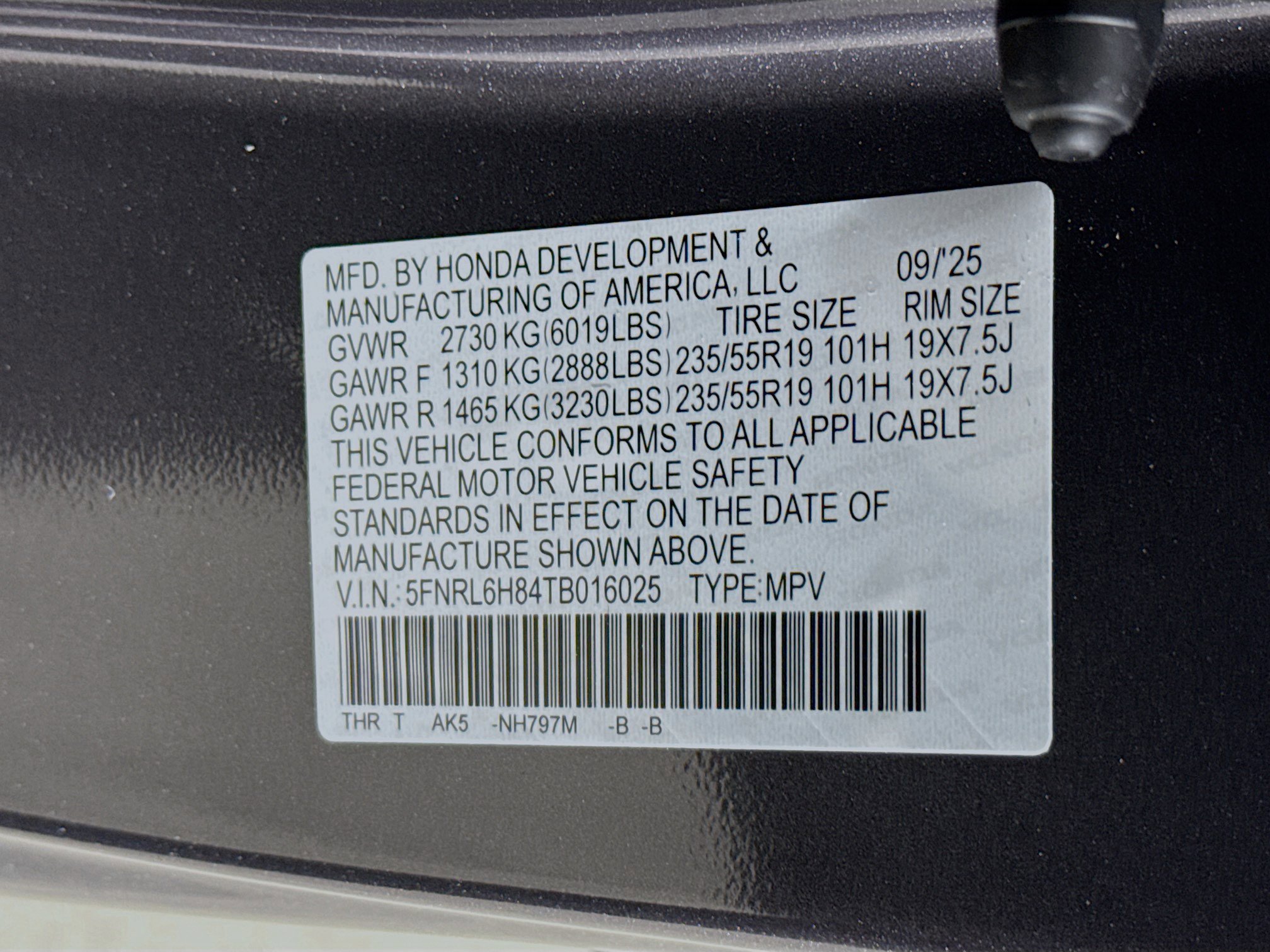 New 2026 Honda Odyssey Touring image 42