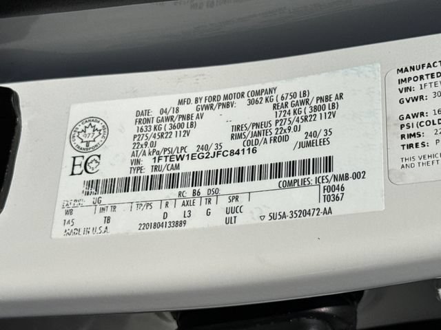 Used 2018 Ford F150 Limited AWD/4WD image 18
