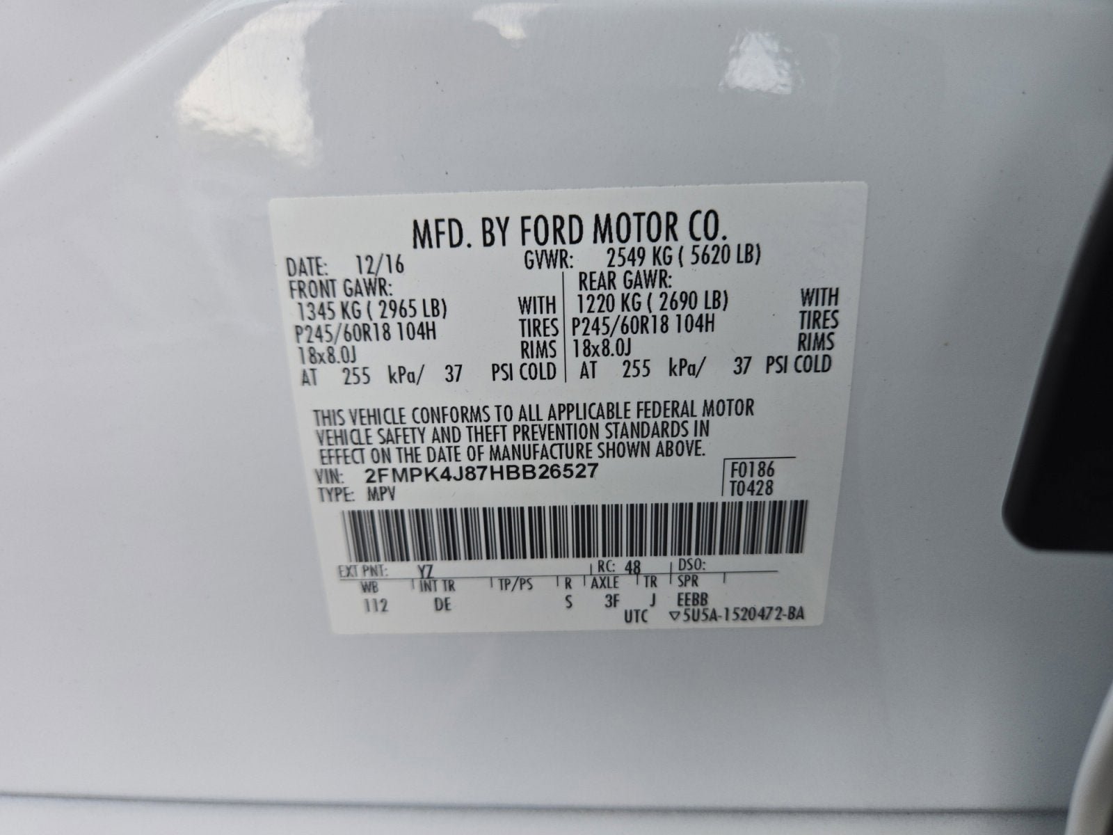 Certified 2017 Ford Edge SEL AWD/4WD image 27