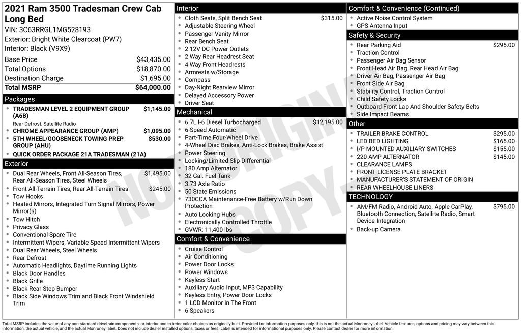 Used 2021 RAM 3500 Tradesman image 21