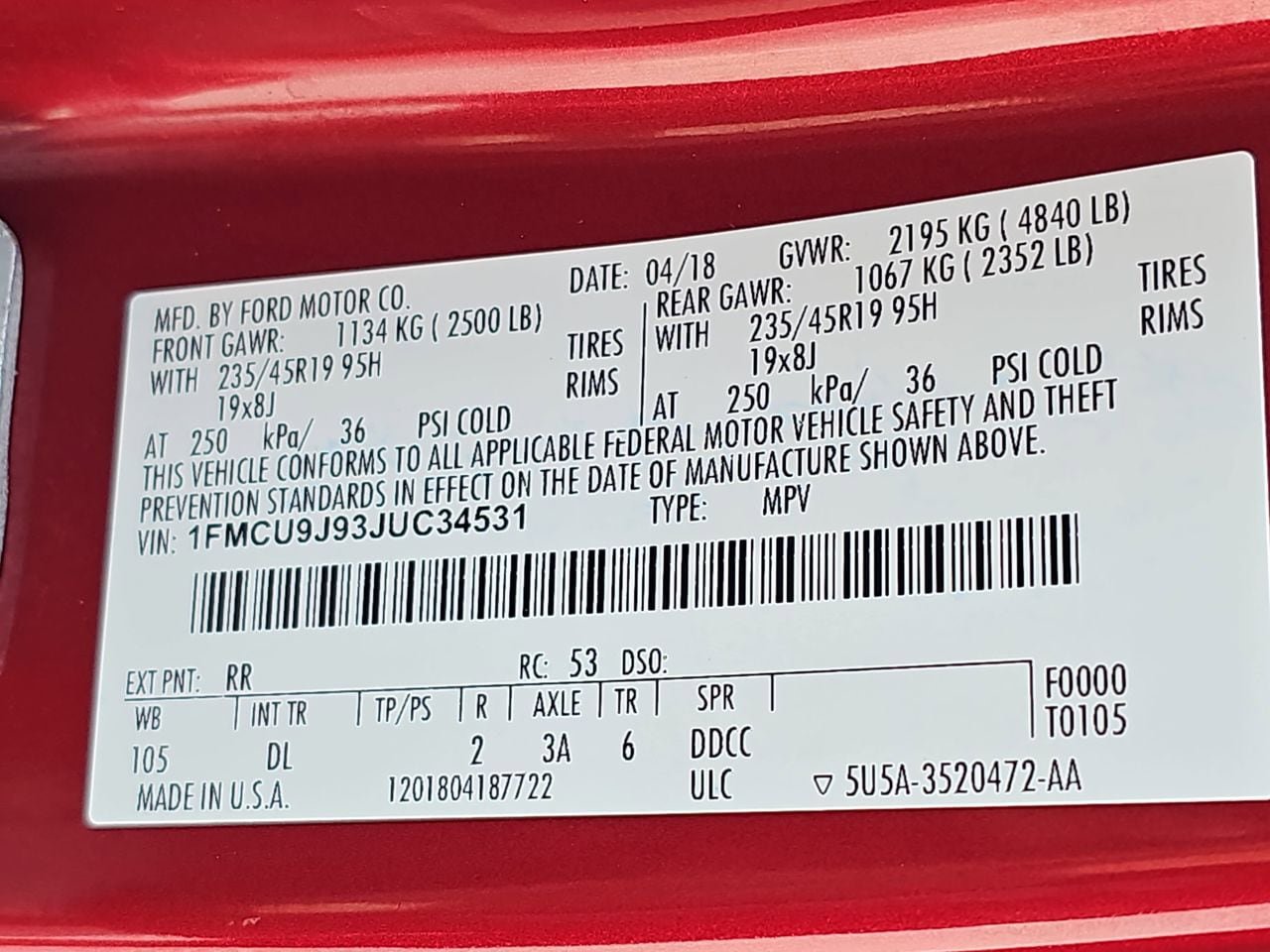 Used 2018 Ford Escape Titanium AWD/4WD image 42