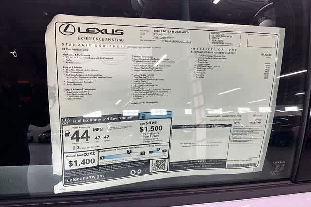 New 2026 Lexus ES 350h AWD w/ Cold Area Package image 14