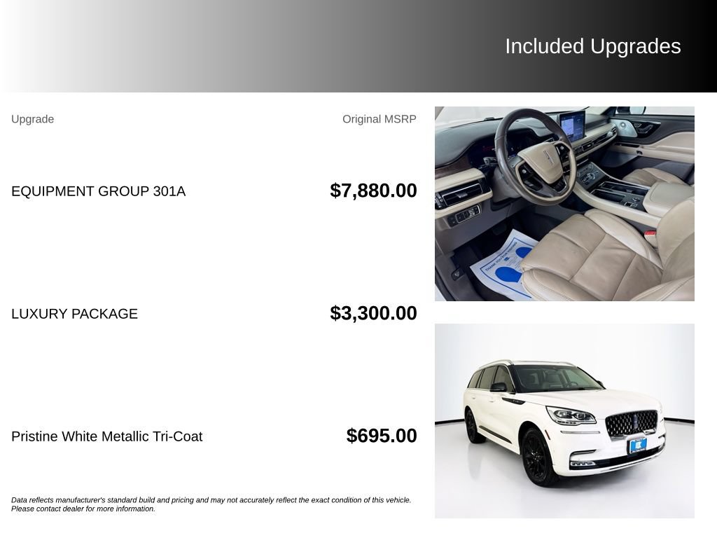Used 2020 Lincoln Aviator Grand Touring w/ Equipment Group 301A AWD/4WD image 5
