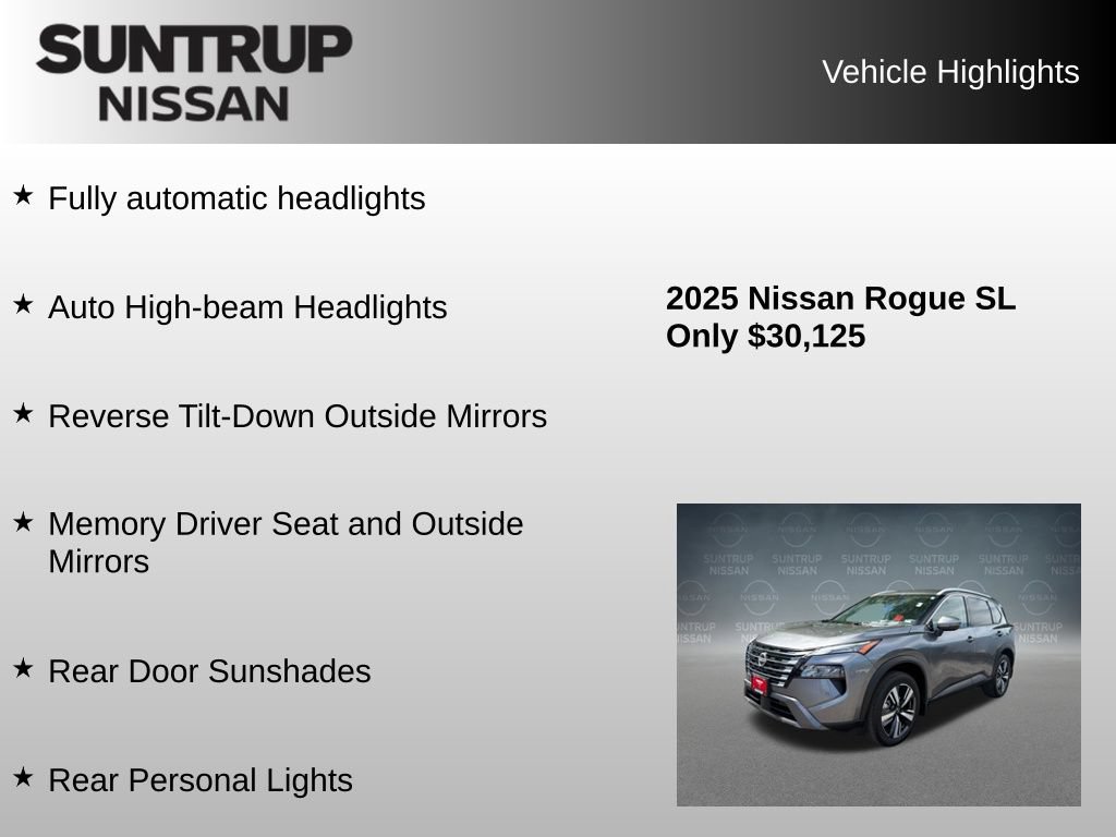 Used 2025 Nissan Rogue SL w/ SL Premium Package AWD/4WD image 23