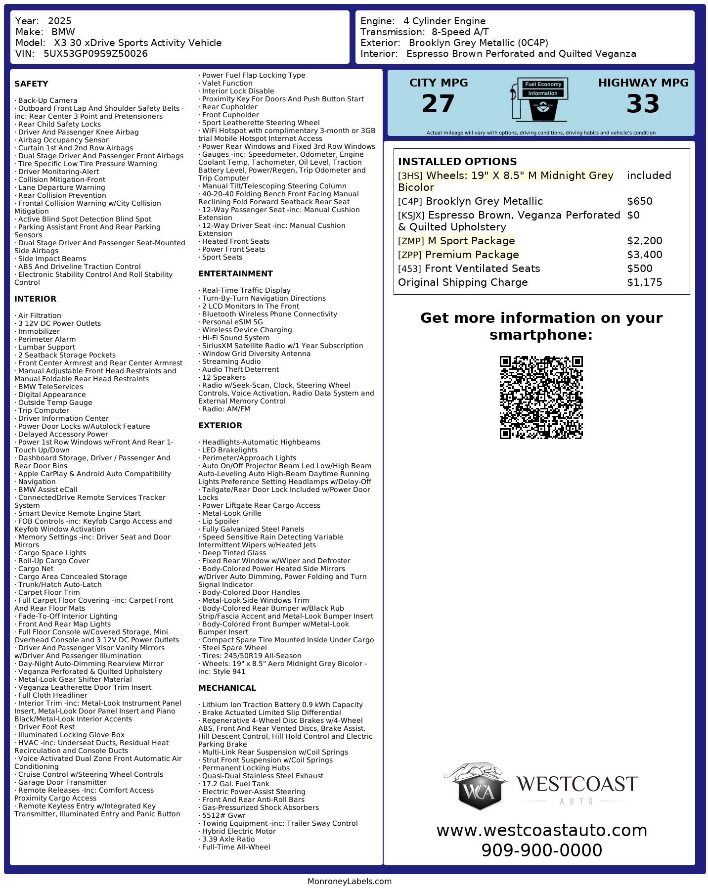 Used 2025 BMW X3 xDrive30i image 11