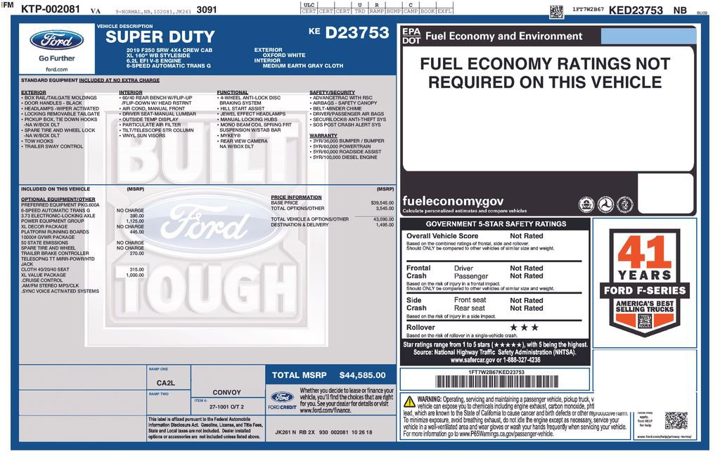 Used 2019 Ford F250 XL w/ Power Equipment Group AWD/4WD image 21