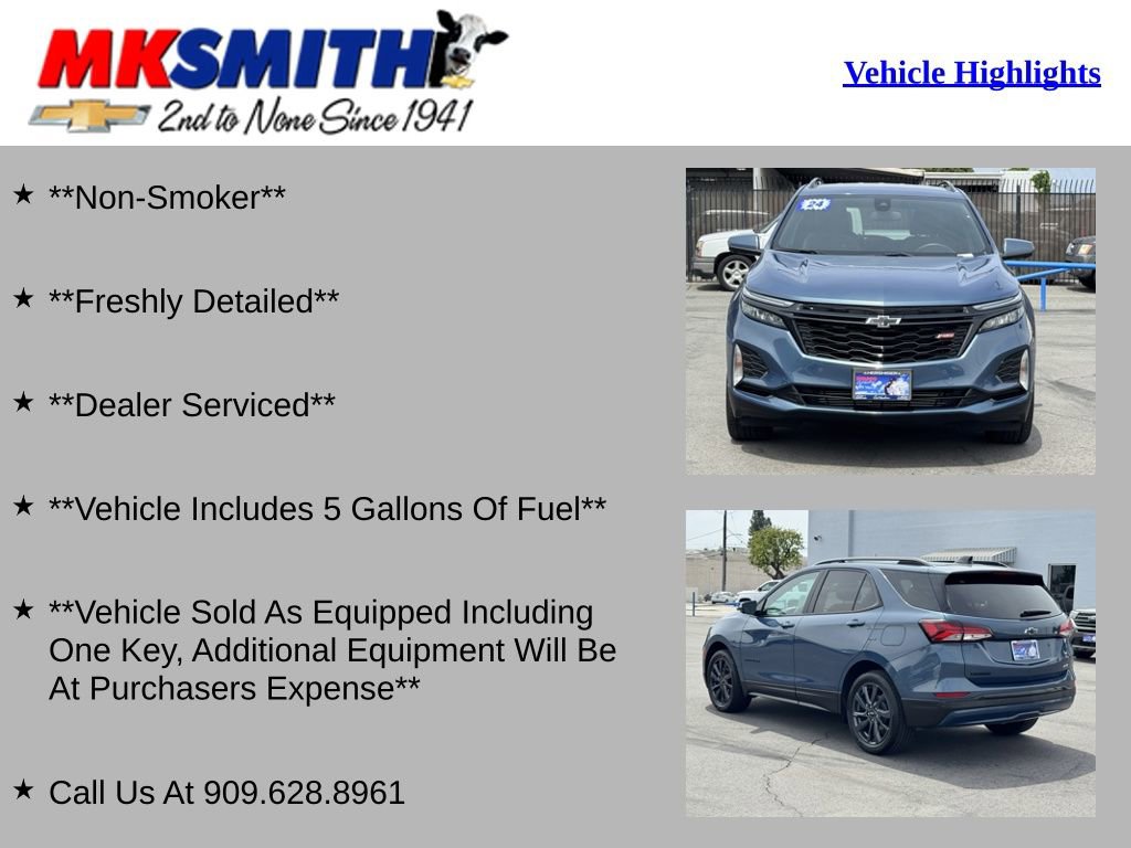 Used 2024 Chevrolet Equinox RS FWD image 2