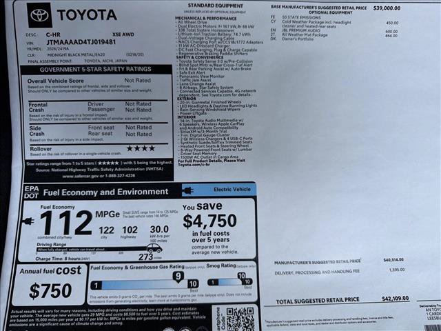New 2026 Toyota C-HR AWD/4WD image 24