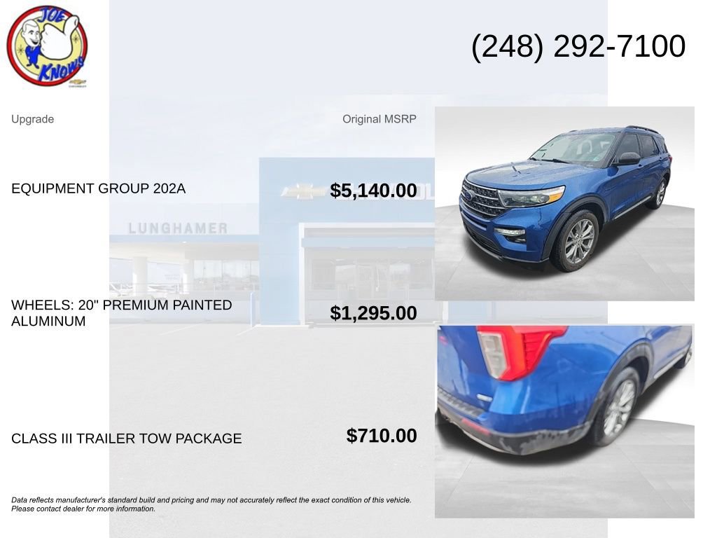 Used 2020 Ford Explorer XLT w/ Equipment Group 202A image 5