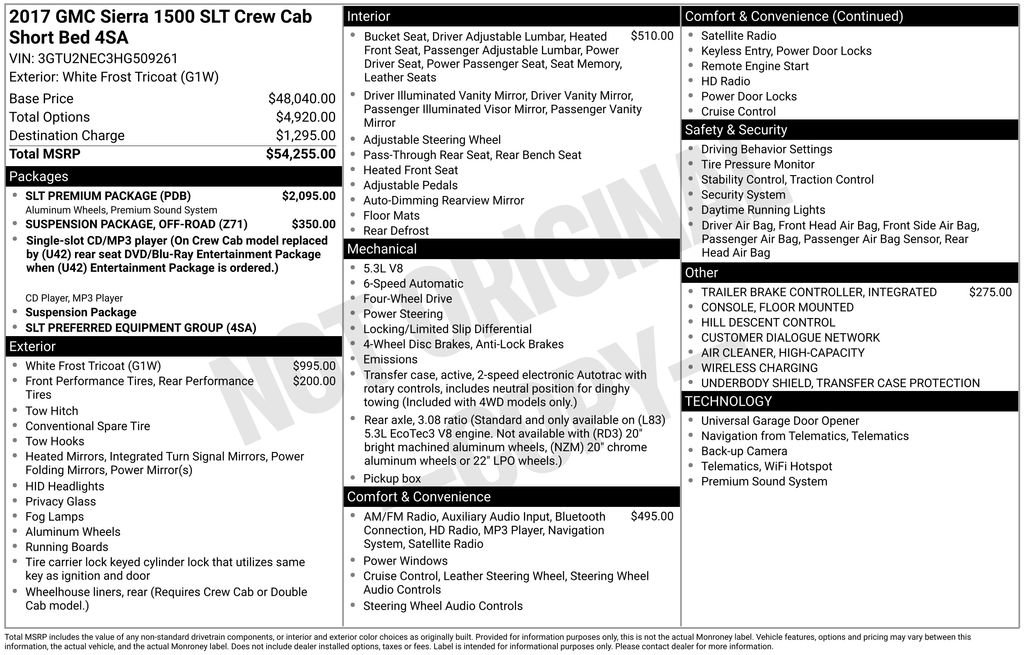 Used 2017 GMC Sierra 1500 SLT w/ SLT Premium Package image 8