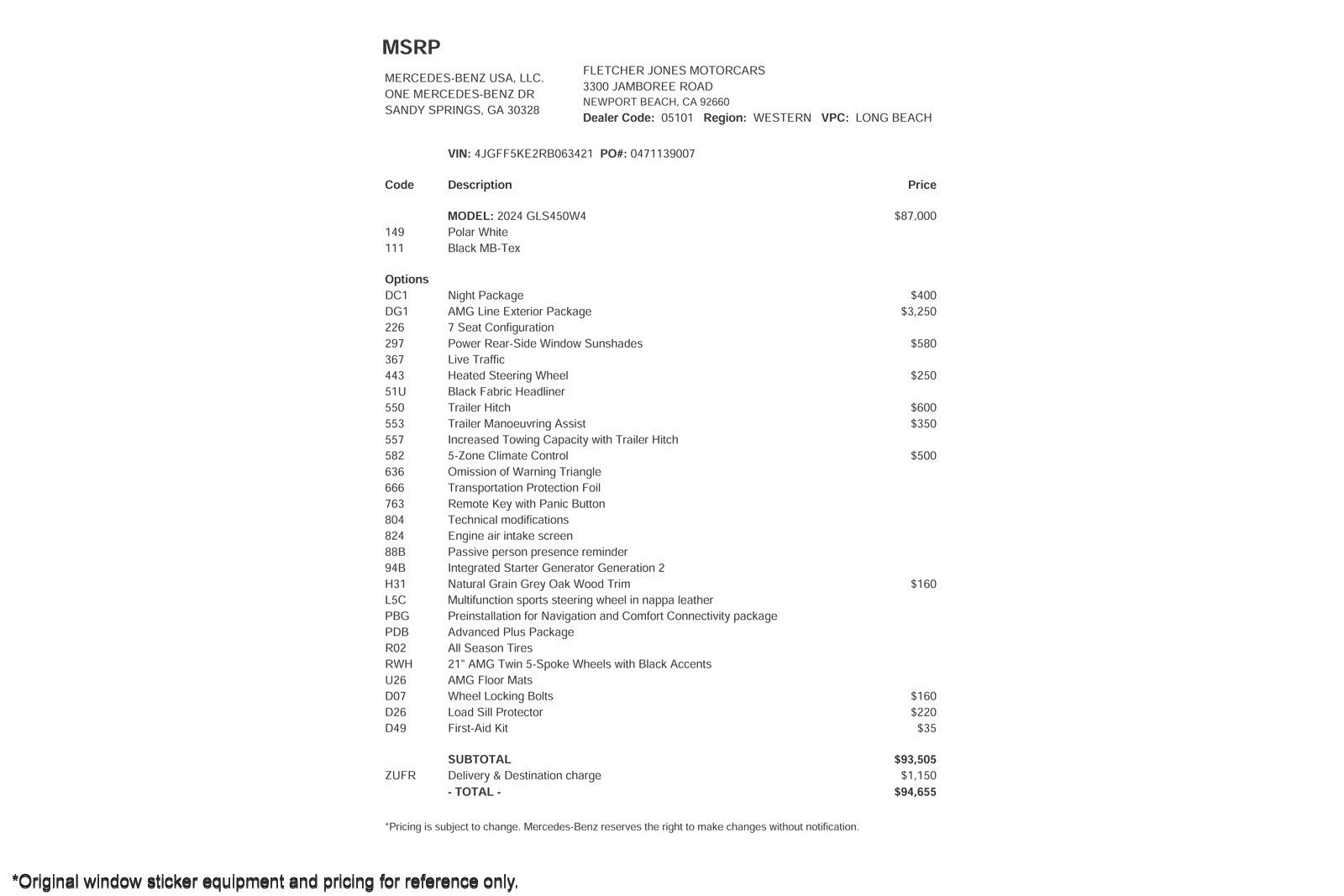 Certified 2024 Mercedes-Benz GLS 450 GLS 450 4MATIC SUV image 2