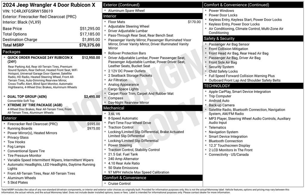 Used 2024 Jeep Wrangler Unlimited Rubicon AWD/4WD image 10
