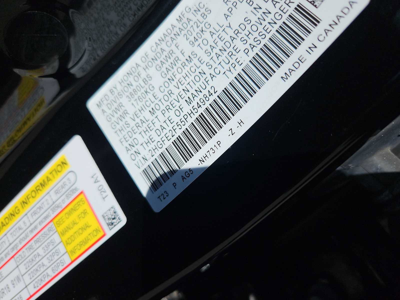 Certified 2023 Honda Civic Sport image 7