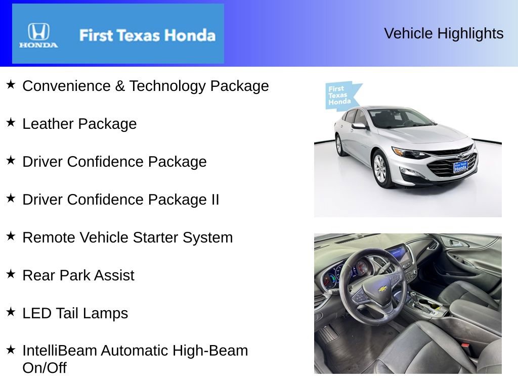 Used 2019 Chevrolet Malibu Hybrid w/ Leather Package image 11