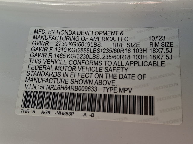 Certified 2024 Honda Odyssey EX-L image 29